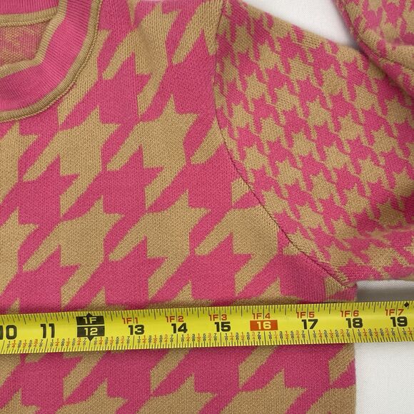 River Island Pink Preppy Houndstooth Cardigan-14 - Picture 8 of 13